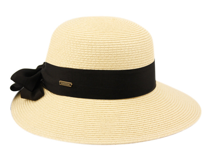 50 UPF-UV Sun Protection Women's Paper Straw Braid Cloche Hats 2916