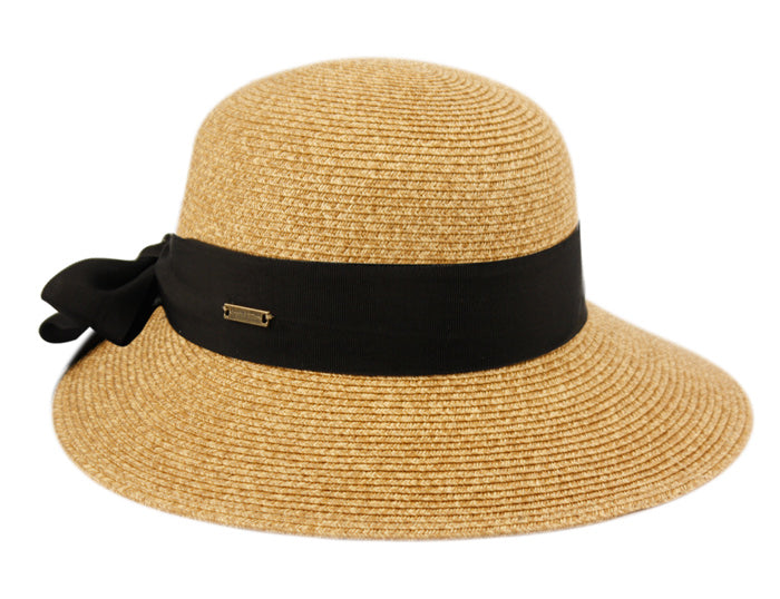 50 UPF-UV Sun Protection Women's Paper Straw Braid Cloche Hats 2916