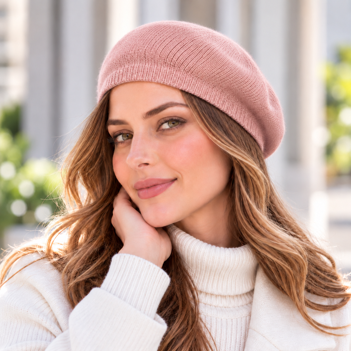 Unisex 100% Cashmere Beret French Style Hat L001