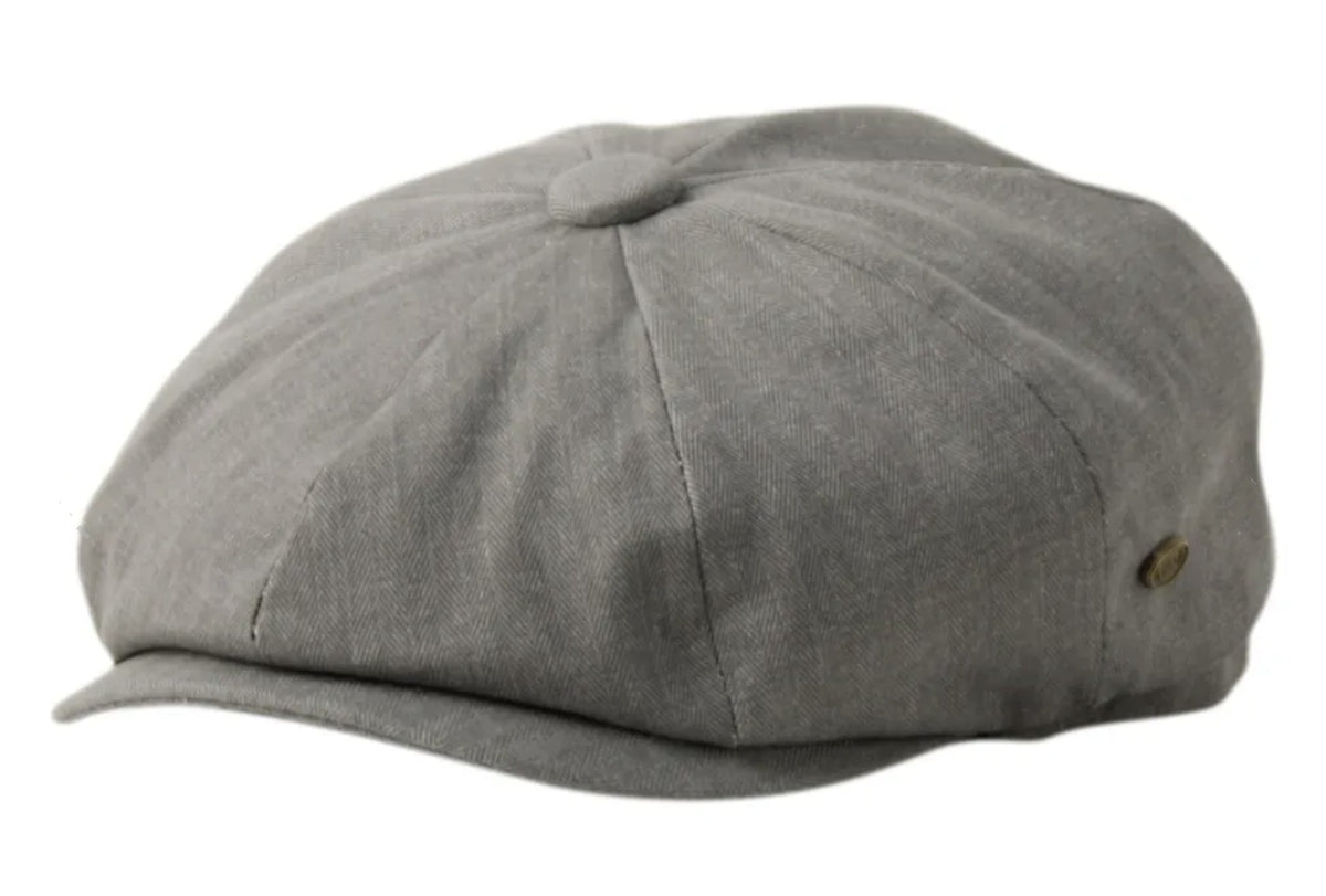 Men's Herringbone Cotton Twill Newsboy Hats Spring Fall L7081