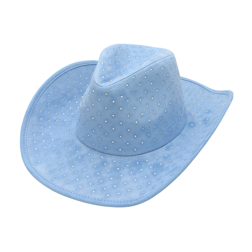 Rhinestone Denim Cowboy Hat