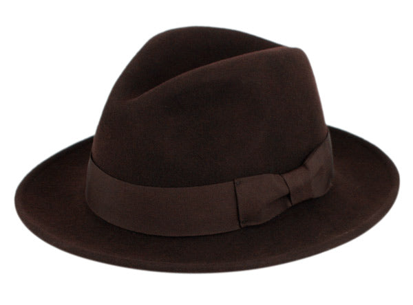 Milano Wool felt Classice fedora hats with grosgrain band