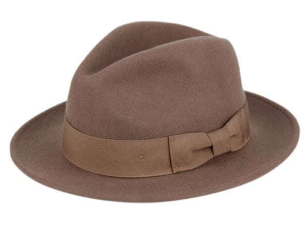 Milano Wool felt Classice fedora hats with grosgrain band