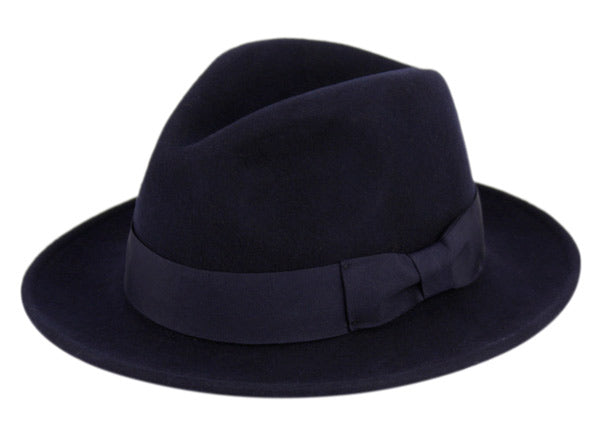Milano Wool felt Classice fedora hats with grosgrain band