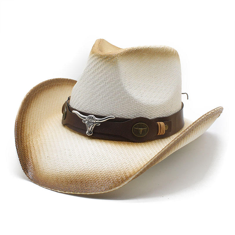 Unisex Two Tone Cowboy Hat with Band