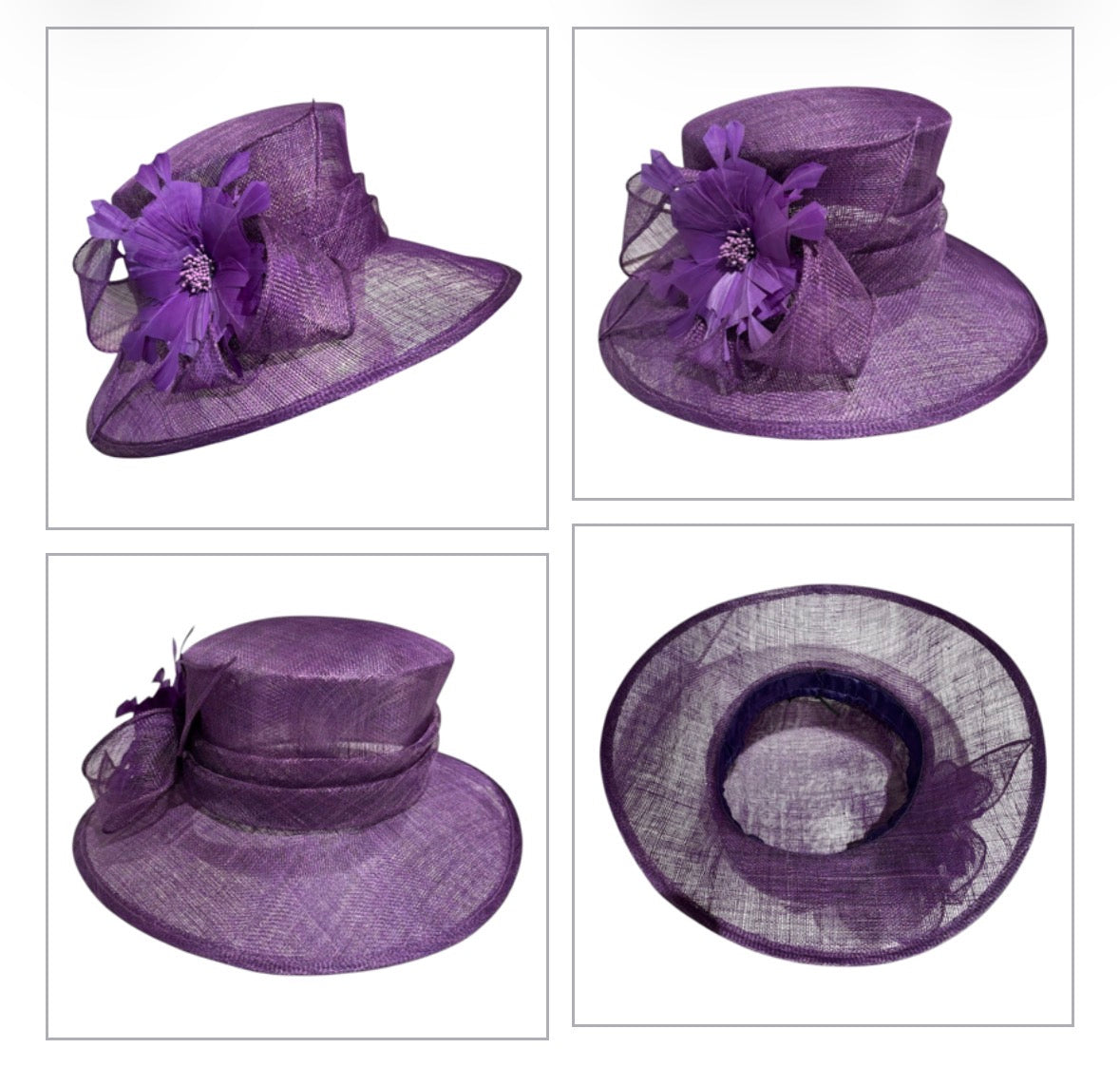 Women's Derby Tea Party 100% Sinamay Fascinator Hat 6001