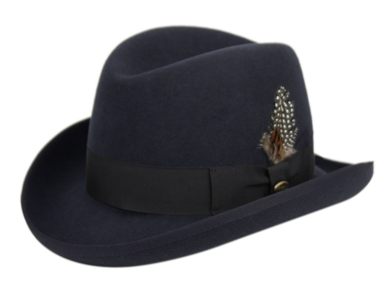 Men's Top Hat Godfather Homburg Derby Stiff Wool Felts Hats L31