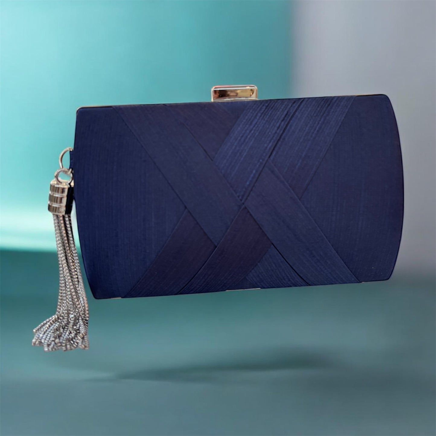 Hard Shell Evening Party Solid Color Bags for Women Satin Purses Wedding Bag 11001