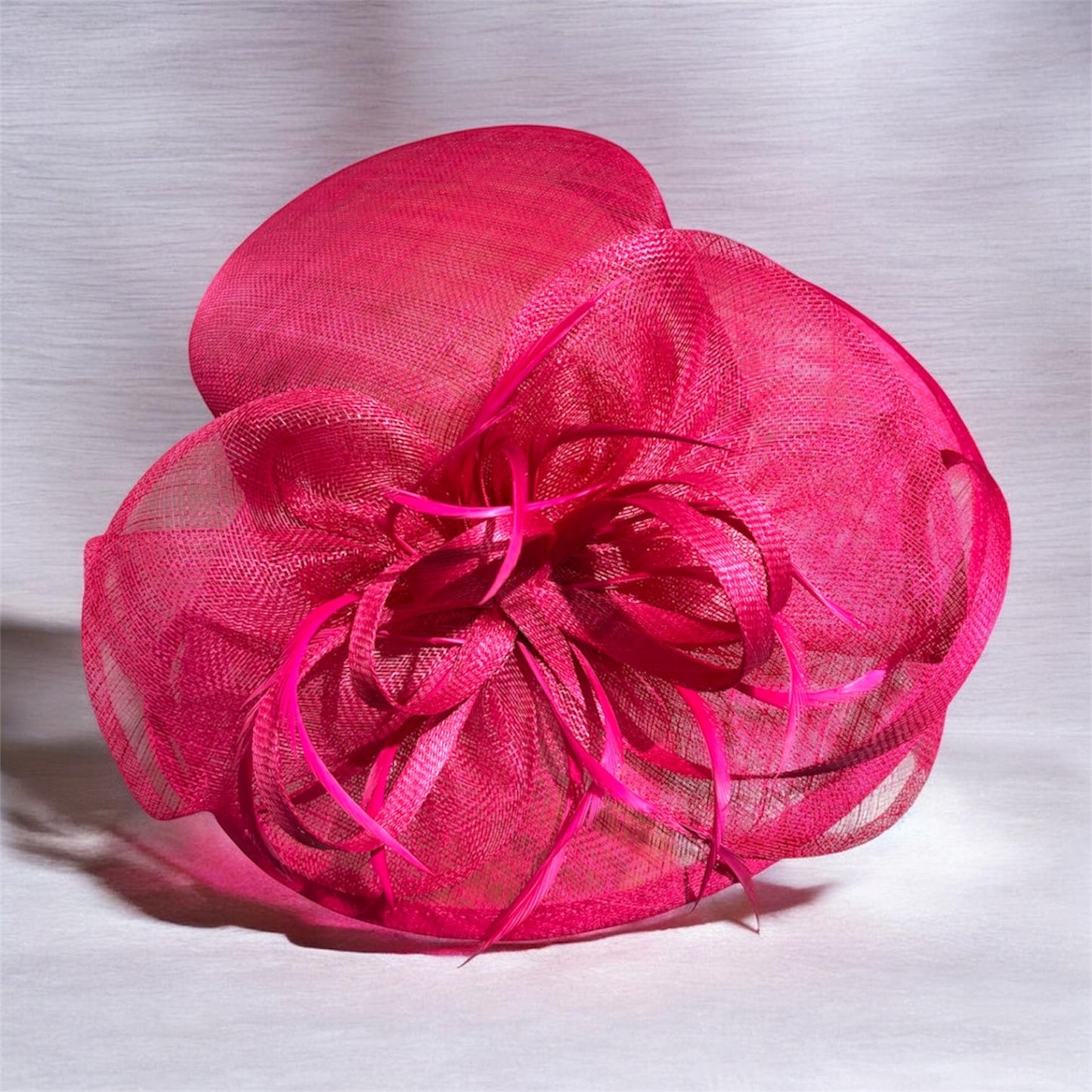 Women's Wider Brim Church  Derby Tea Party Hats with Flower & Feather L6002