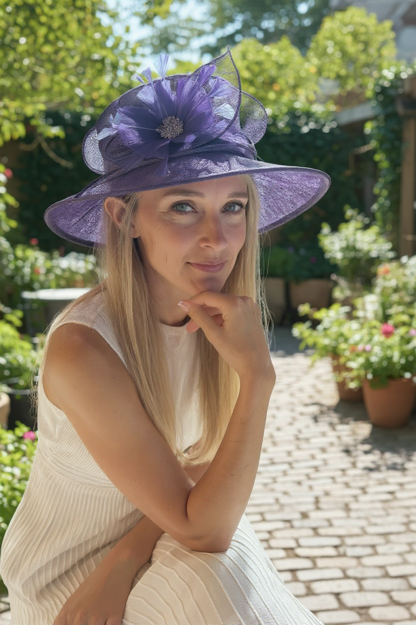 Women's Derby Tea Party 100% Sinamay Fascinator Hat 6001