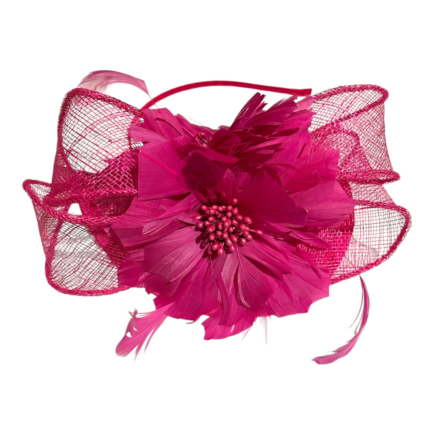 Small Cute Flower Feather Fascinator with Headband L6100