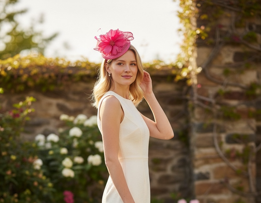 Women's Small Round Base Feather Fascinator L6101