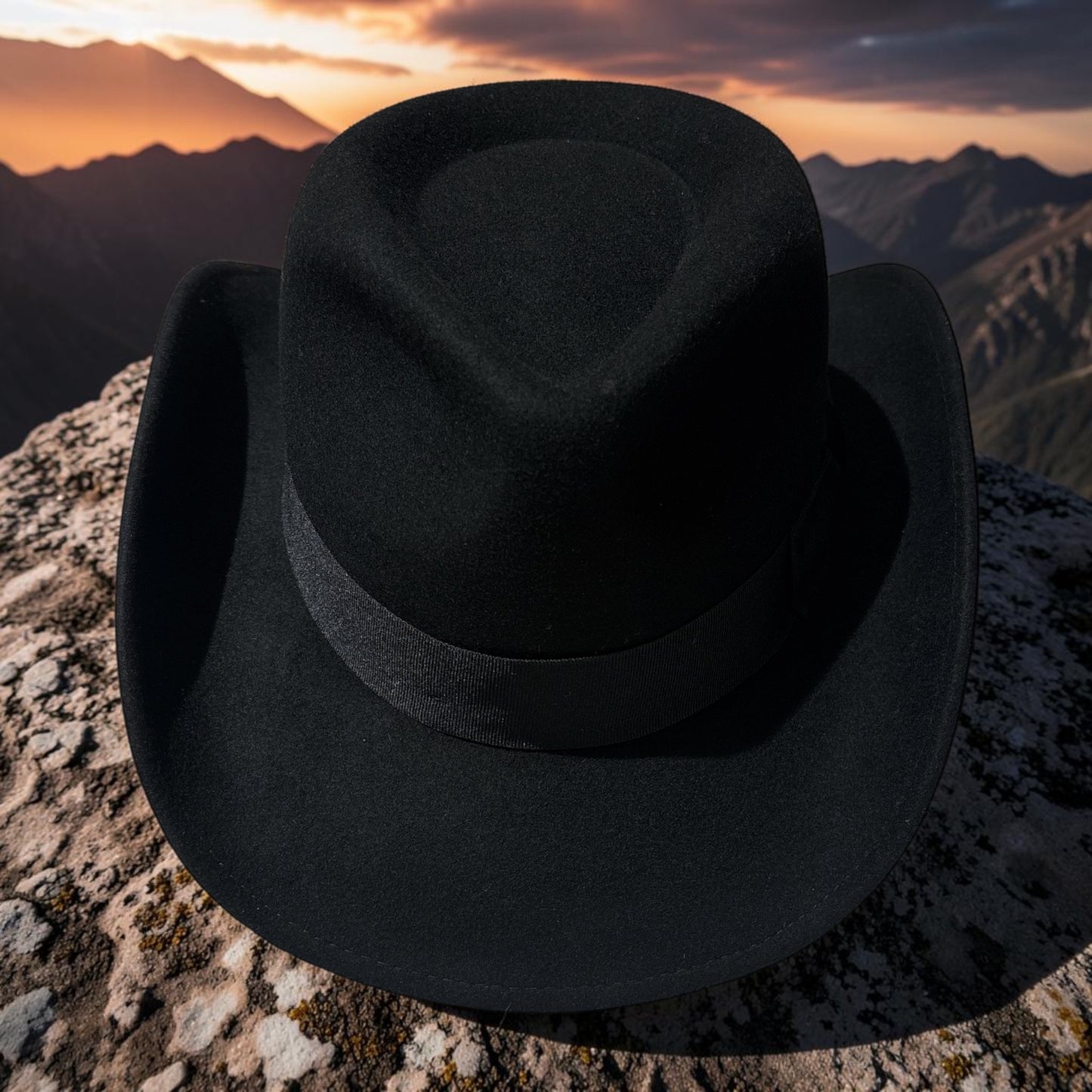 Men's 100% Wool Western Cowboy Hat Soft