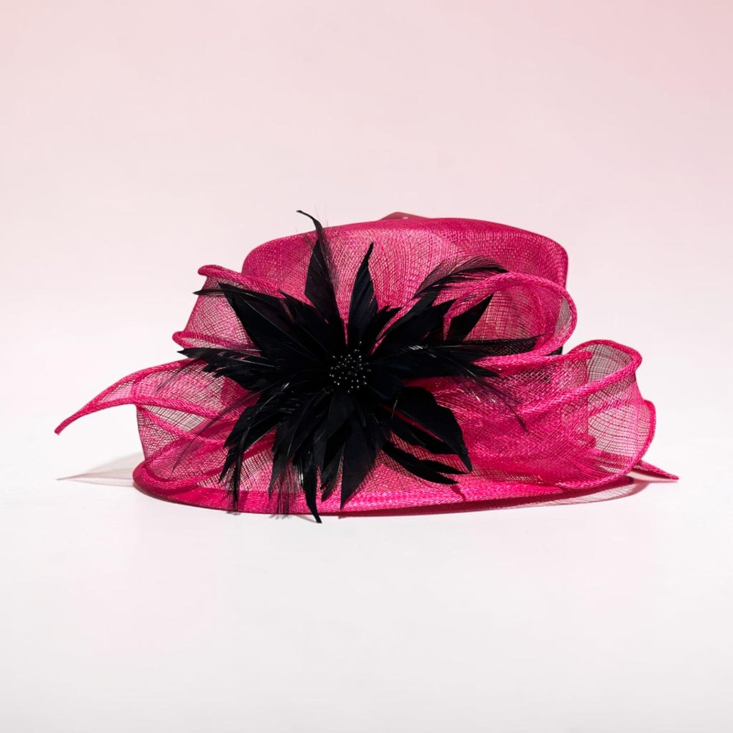 Small Brim Two Tone Sinamay Dressy Church Derby Hat Light Weight