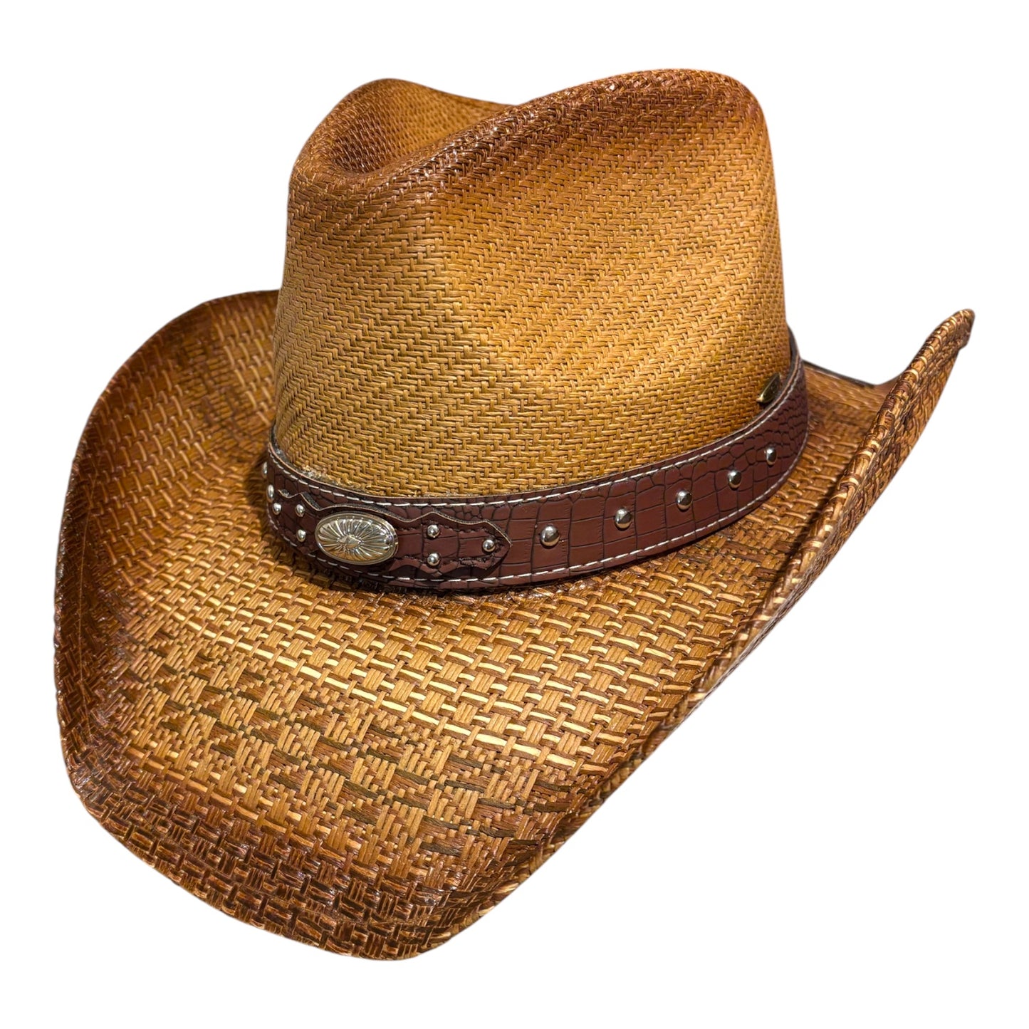 Unisex Cowboy UPF 50+ Sun Protection Black Beige with Elastic Sweatband L0024