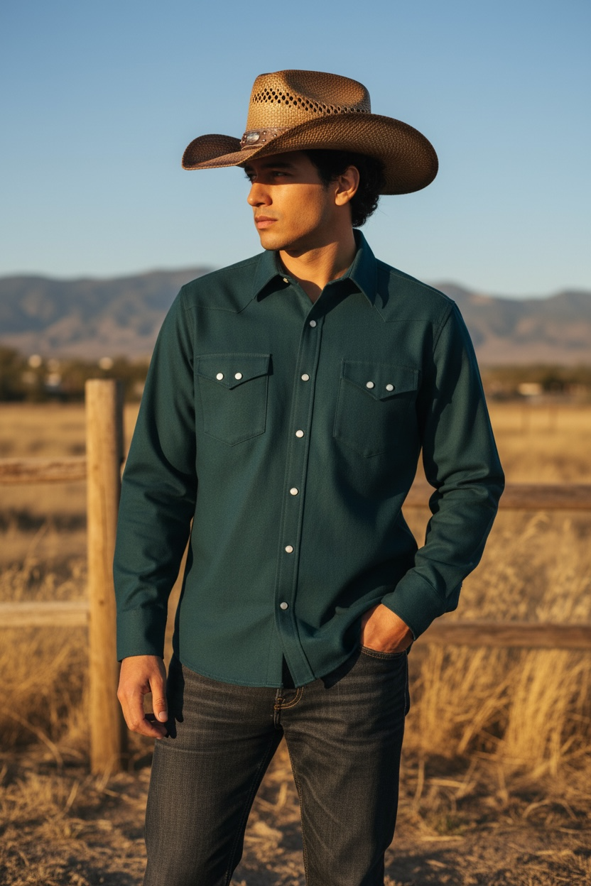 Unisex Cowboy UPF 50+ Sun Protection Black Beige with Elastic Sweatband L0024