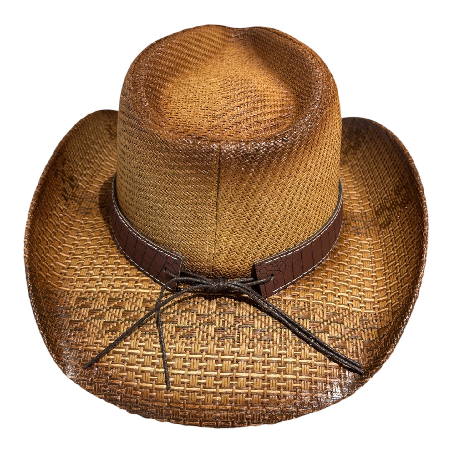 Unisex Cowboy UPF 50+ Sun Protection Black Beige with Elastic Sweatband L0024
