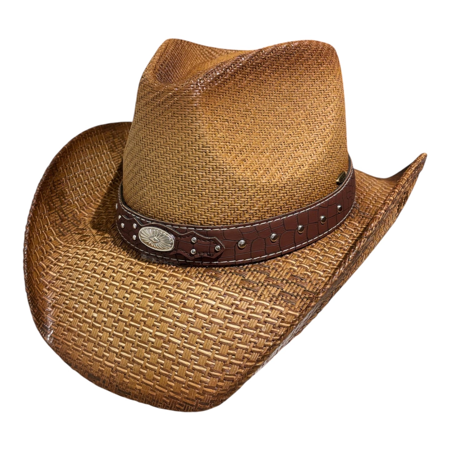 Unisex Cowboy UPF 50+ Sun Protection Black Beige with Elastic Sweatband L0024