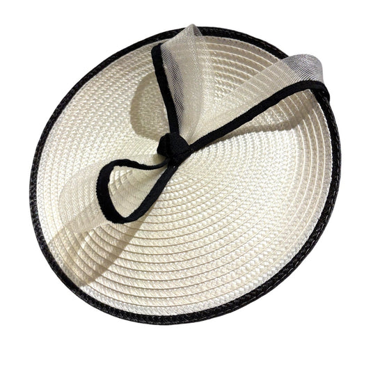 Cute Black & White Fascinator with Trim Headband L6108