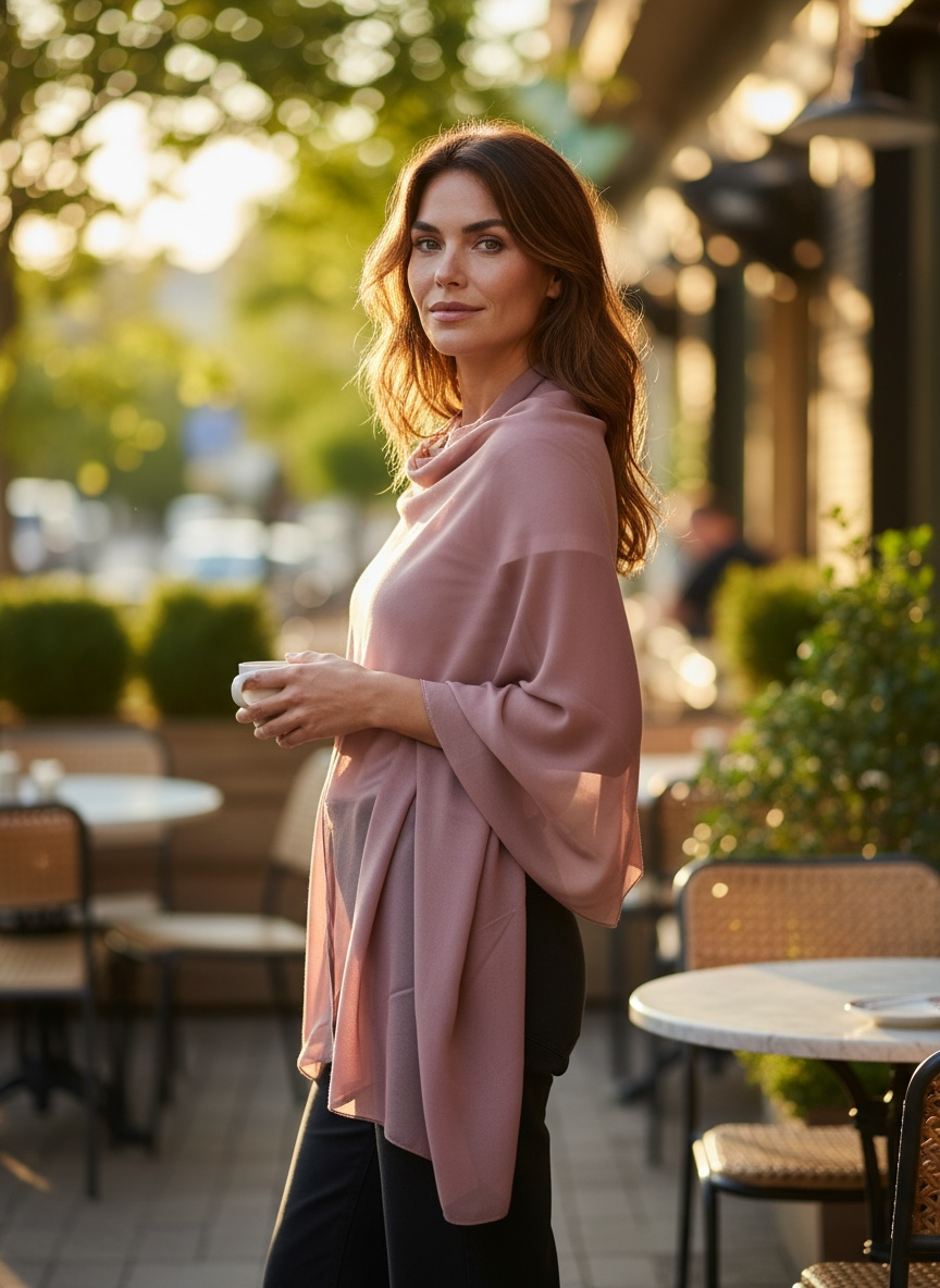 Women's Light Weigh Solid Color Chiffon Scarf Shawl