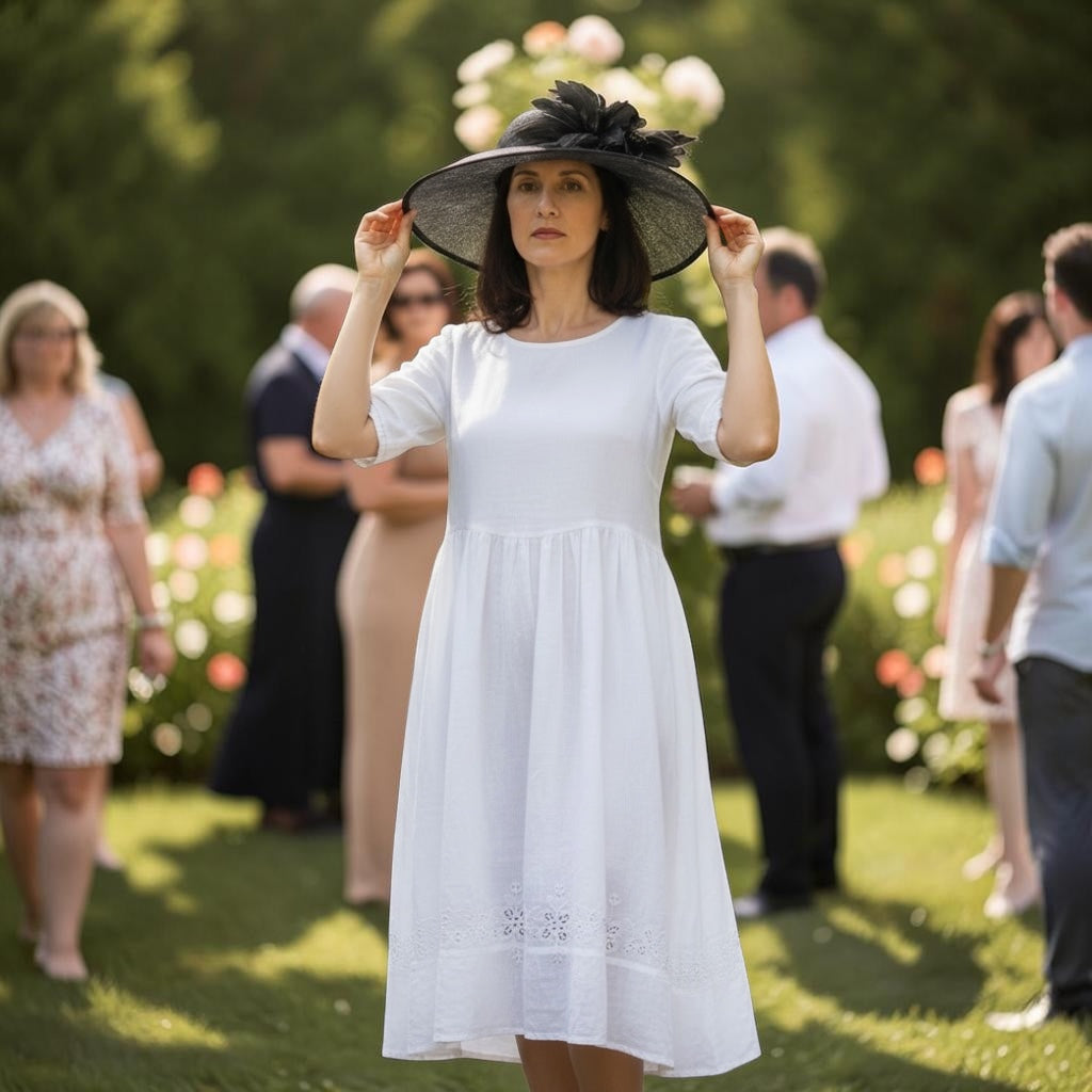 Wider Brim Women's Dressy Fascinator Church Tea Hat L