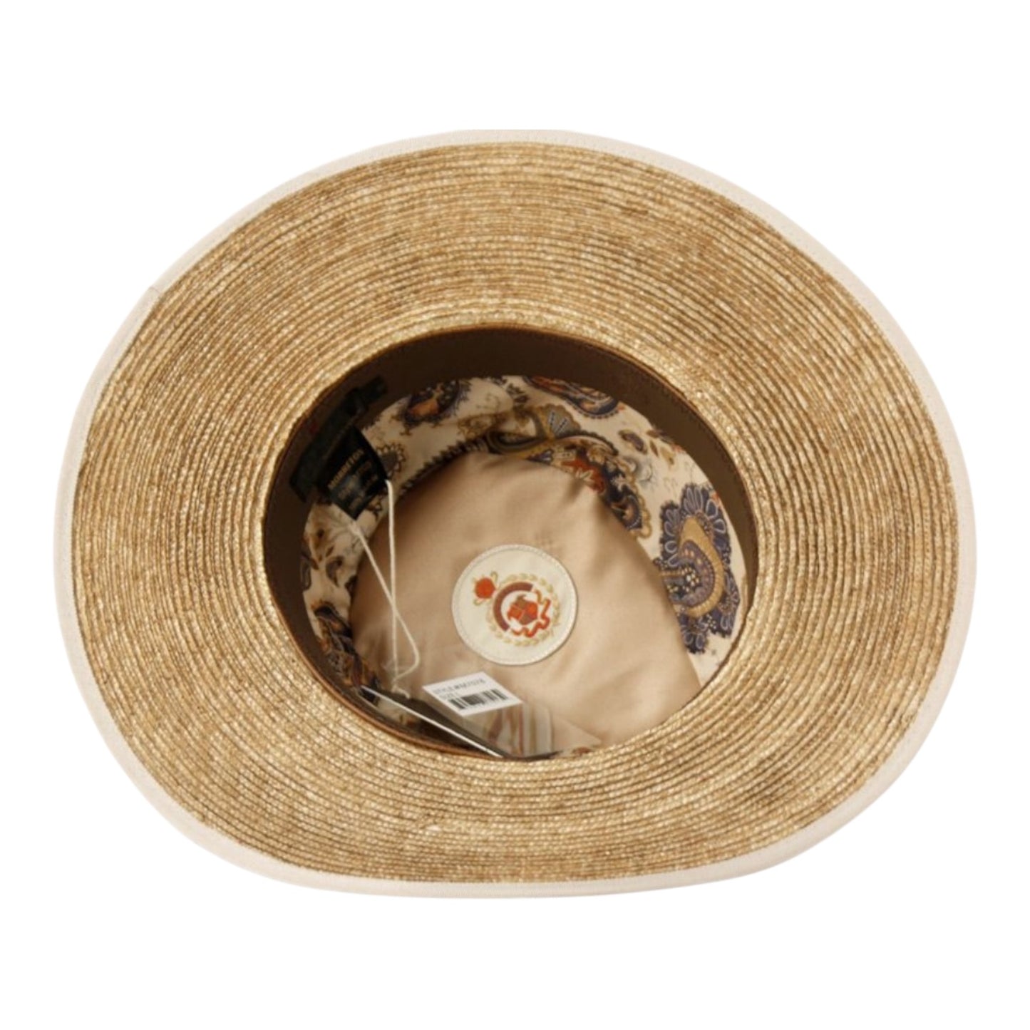Men's Wider Woven Straw Fedora With Decoration Band L7078