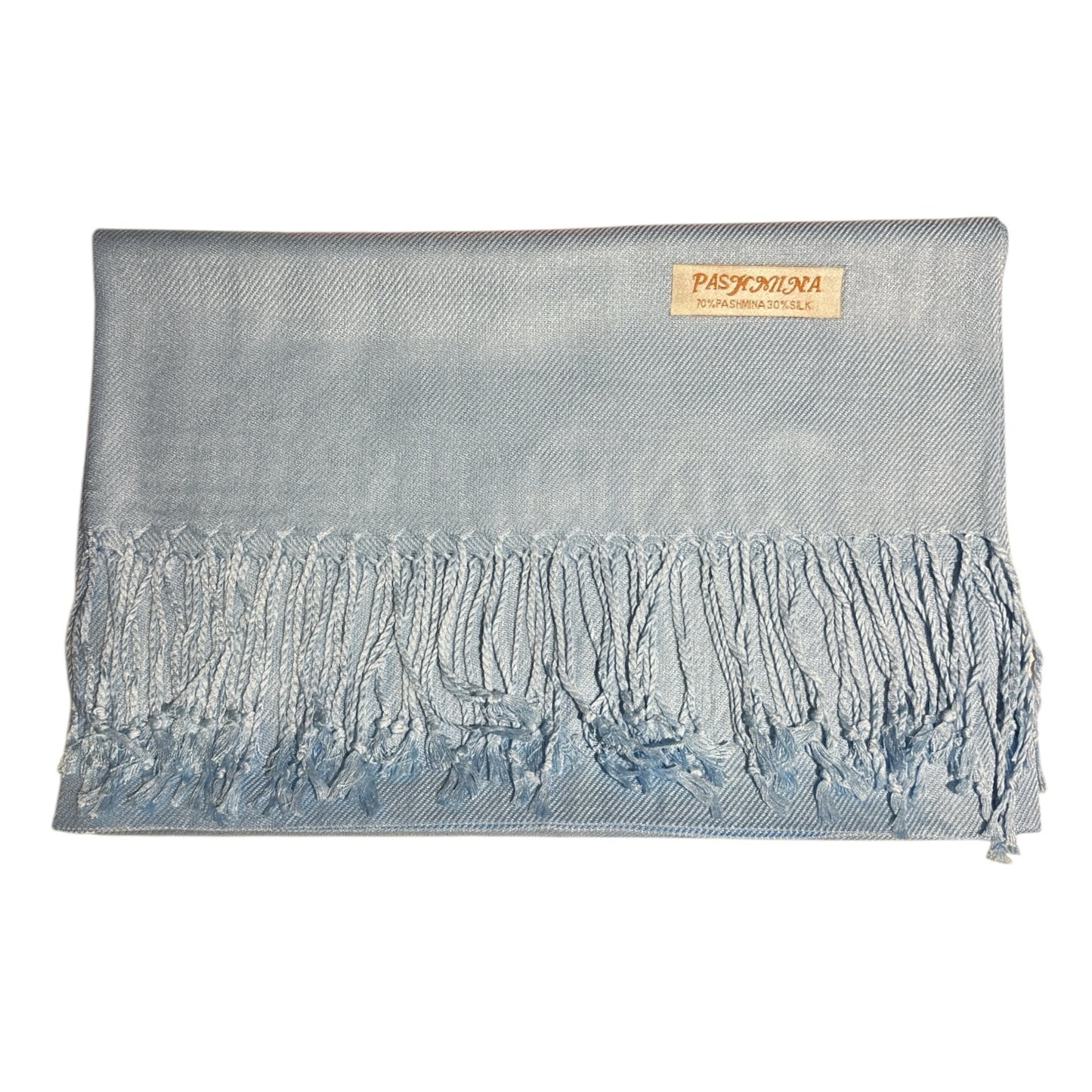 Women's Cotton Feel Solid Color Pashmina Scar Shawl with Fringe