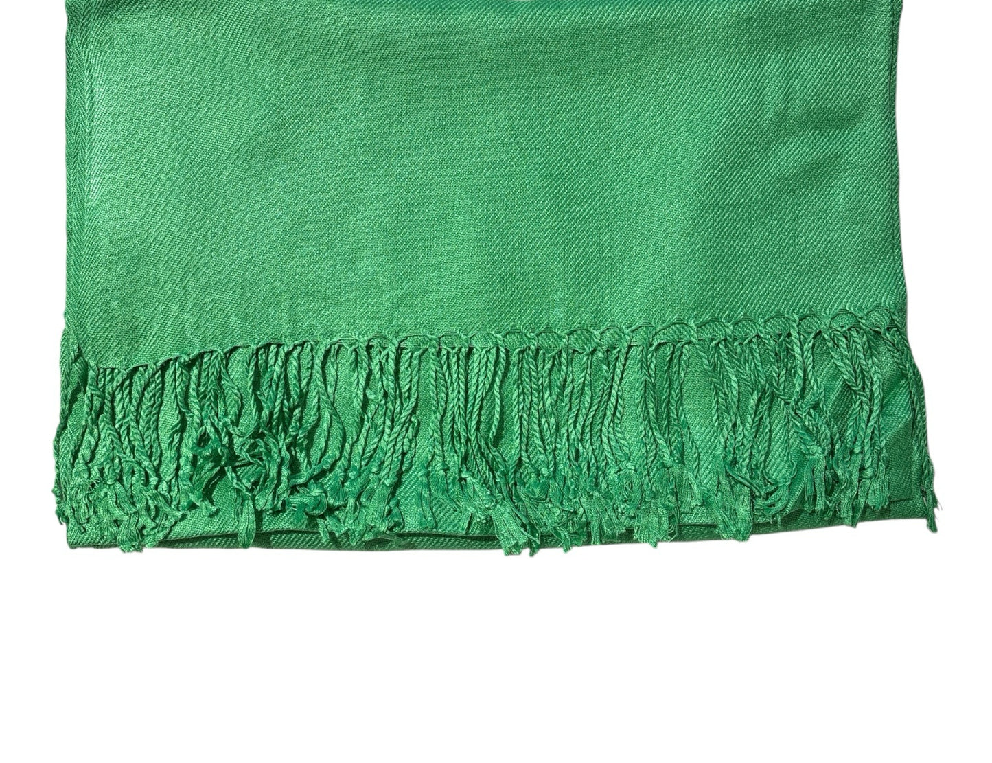 Women's Cotton Feel Solid Color Pashmina Scar Shawl with Fringe