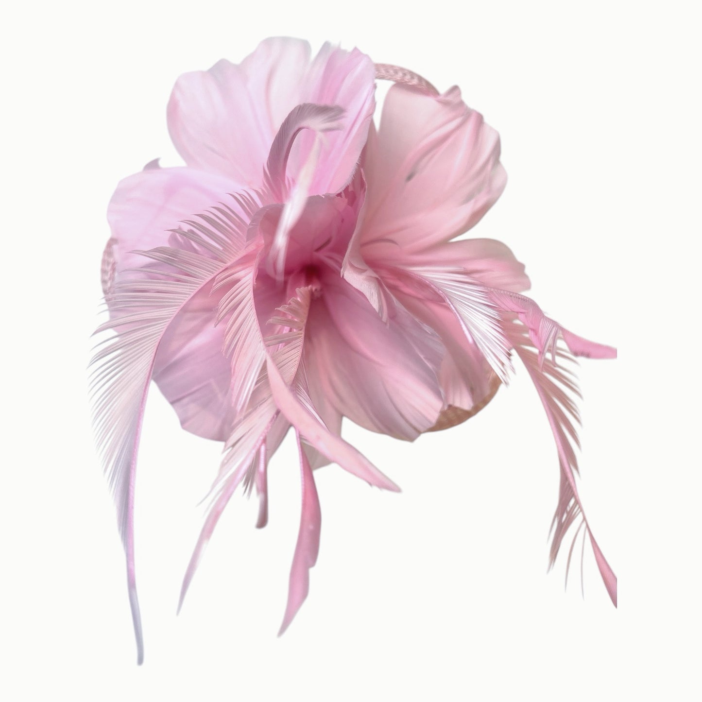 Women's Lighter Weight Feather Flower Fascinator with Back Clip