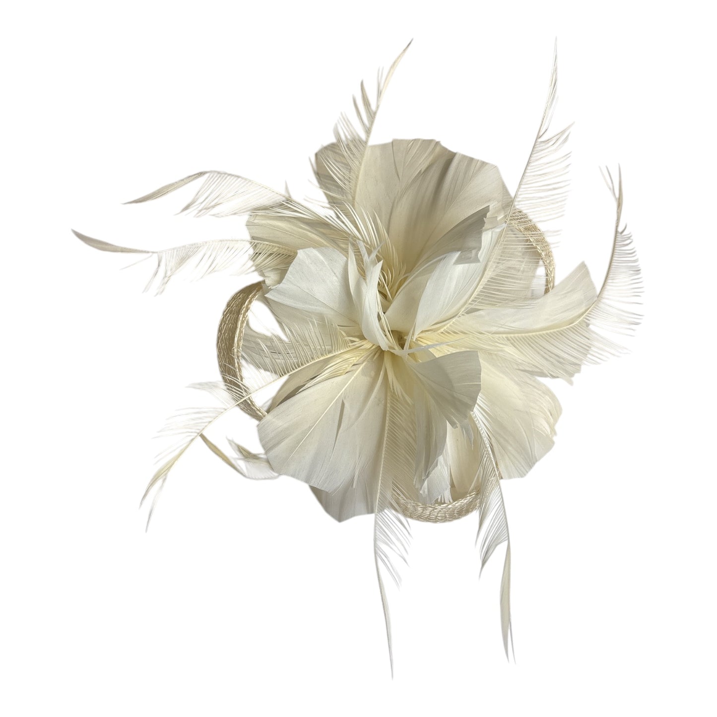 Women's Lighter Weight Feather Flower Fascinator with Back Clip