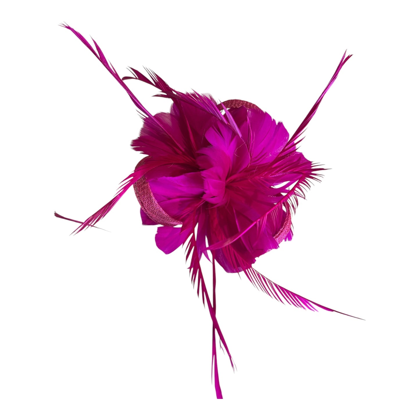 Women's Lighter Weight Feather Flower Fascinator with Back Clip