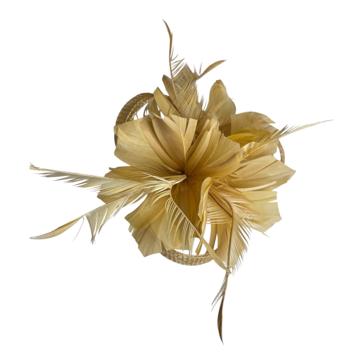 Women's Lighter Weight Feather Flower Fascinator with Back Clip