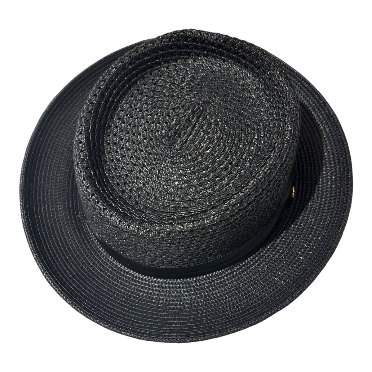 Men's Richman Brothers Polybraid Dress Porkpie Hats With Pleat Silk Band  Size Adjustable String 4005