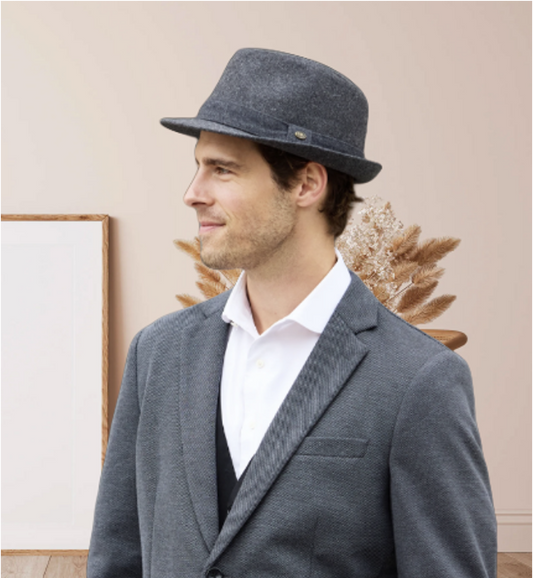 Classic Wool Fedora with Adjustable Drawstring L5032