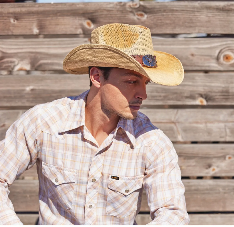 Vintage western Cowboy Hats with bull badge 6038