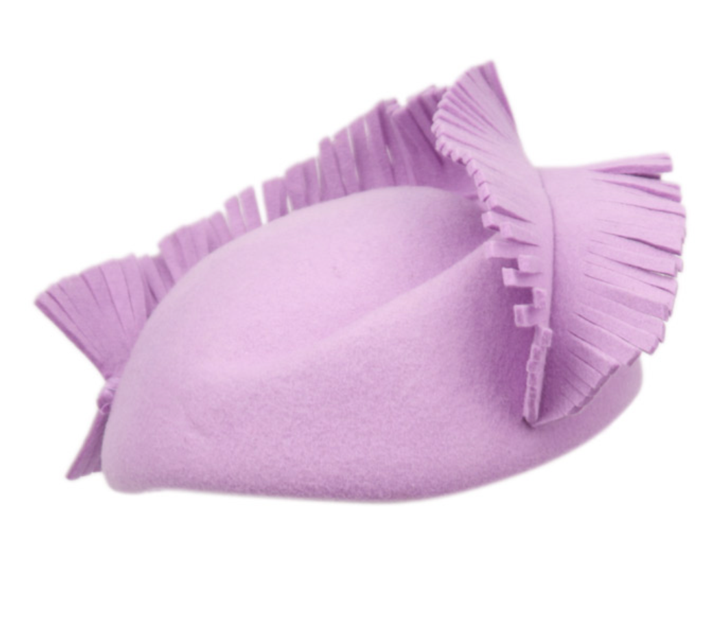 Women's Church Wool Felt Fascinator Hats with leaf trim L3038