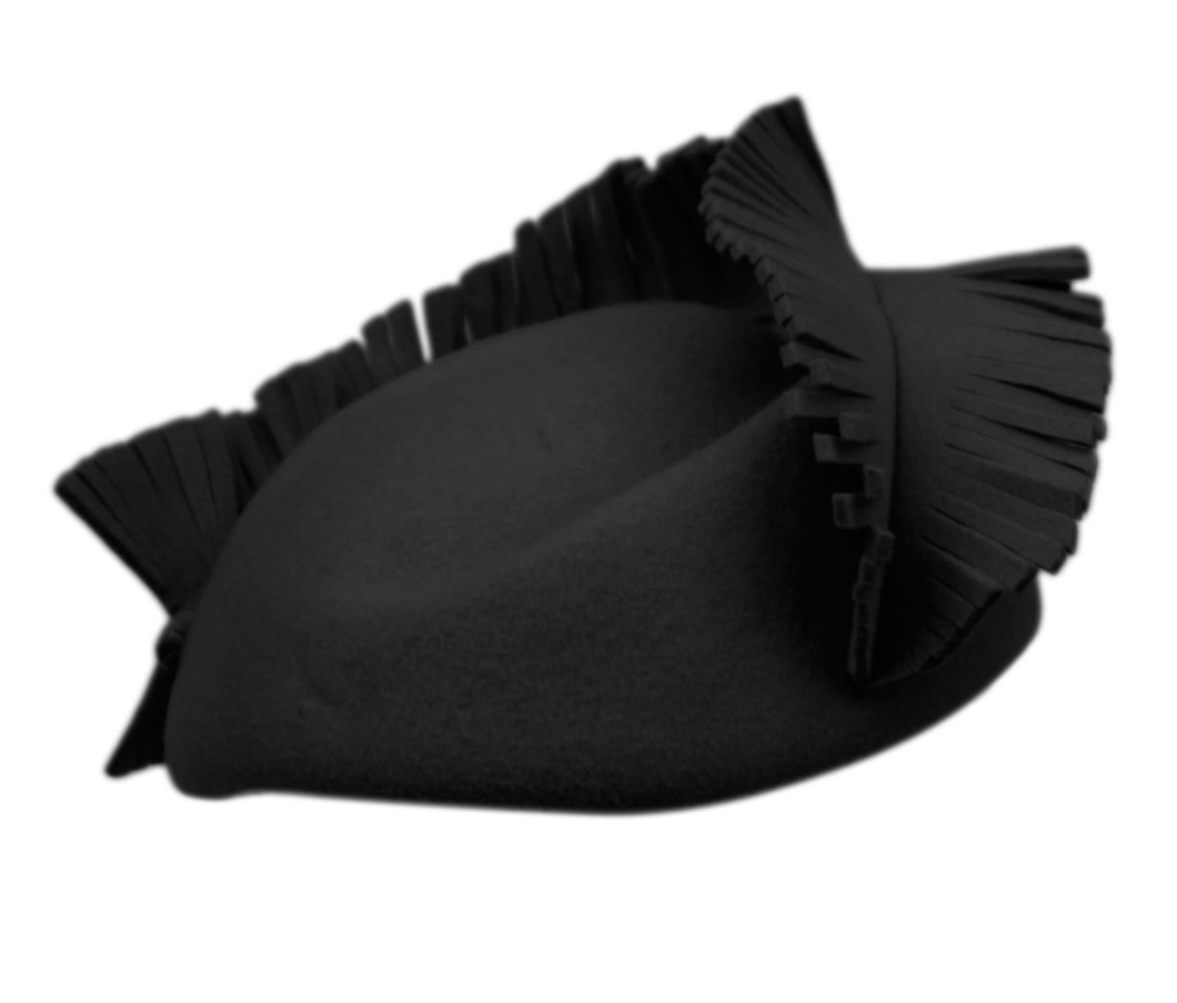 Women's Church Wool Felt Fascinator Hats with leaf trim L3038