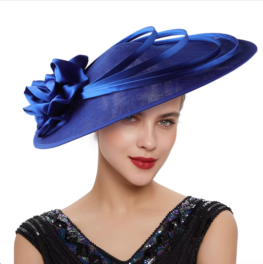 Deluxe Theme Party Flower Fascinator Fashion Church Derby Hats for Women 65752