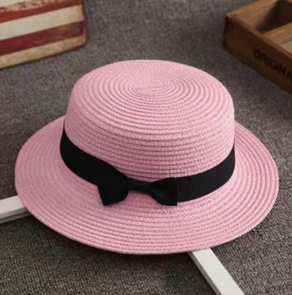 Small Brim Women's Round Flat Top Sun Hat For Spring Summer