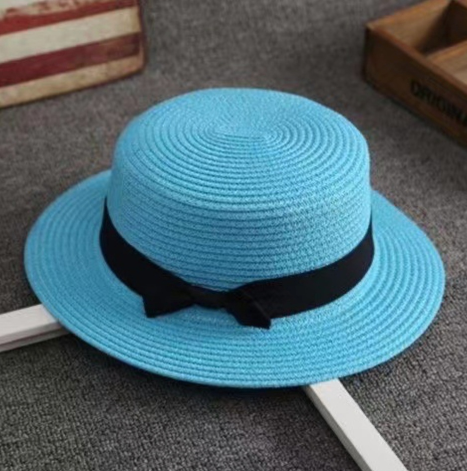 Small Brim Women's Round Flat Top Sun Hat For Spring Summer