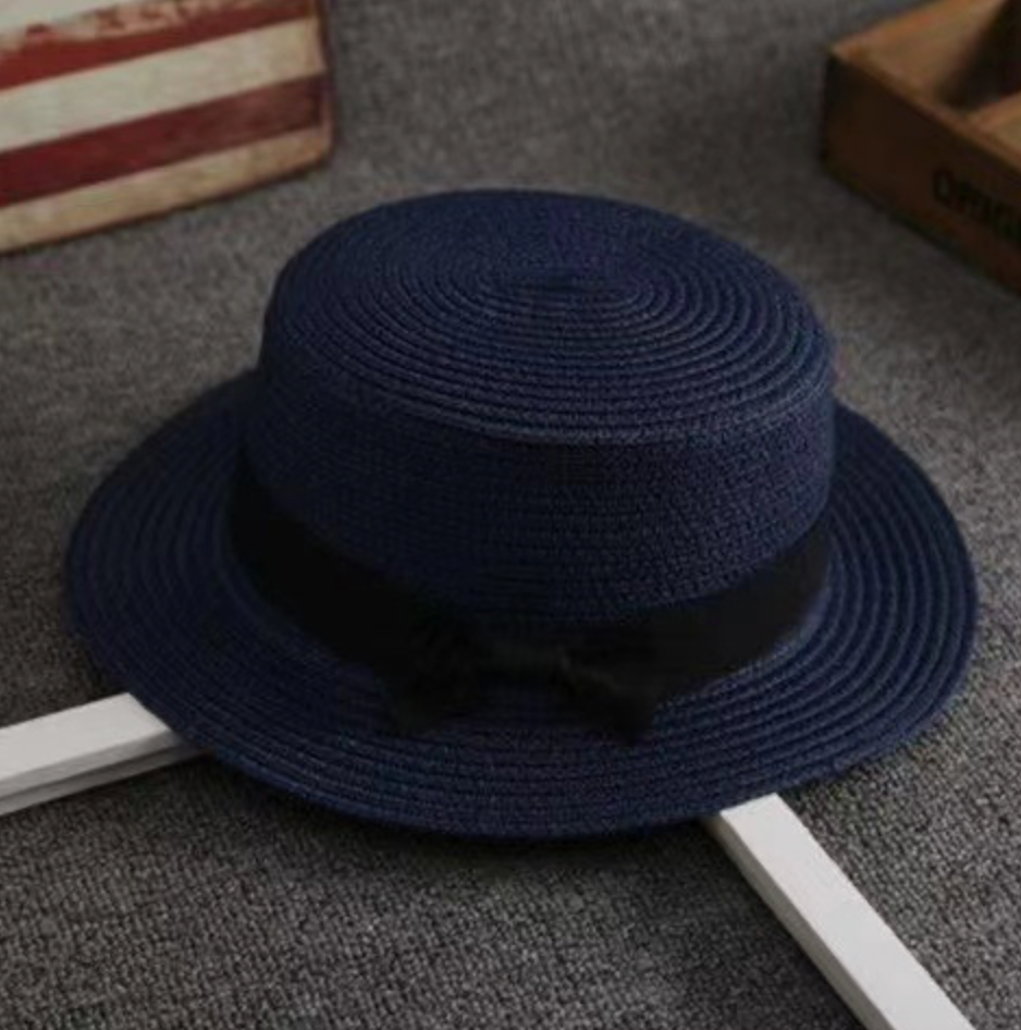 Small Brim Women's Round Flat Top Sun Hat For Spring Summer
