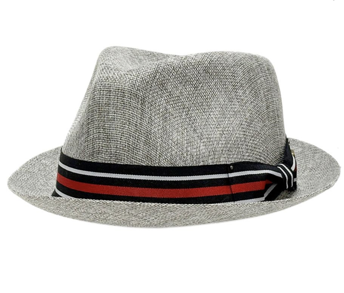 55% Linen 45% Cotton Fedora Men's Spring Summer Small Brim Light Weight with Fabric Band L2261