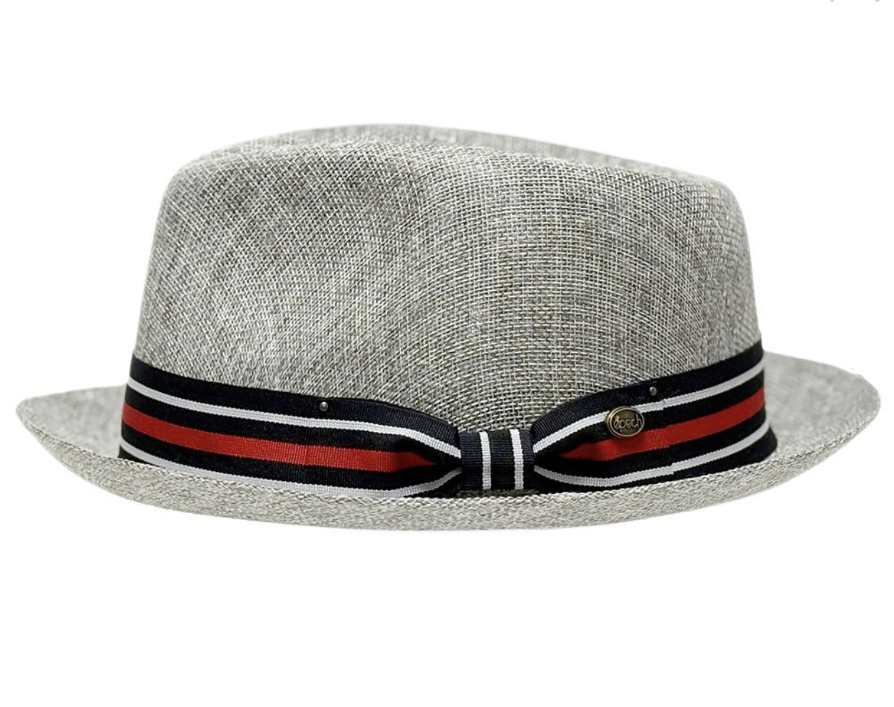 55% Linen 45% Cotton Fedora Men's Spring Summer Small Brim Light Weight with Fabric Band L2261