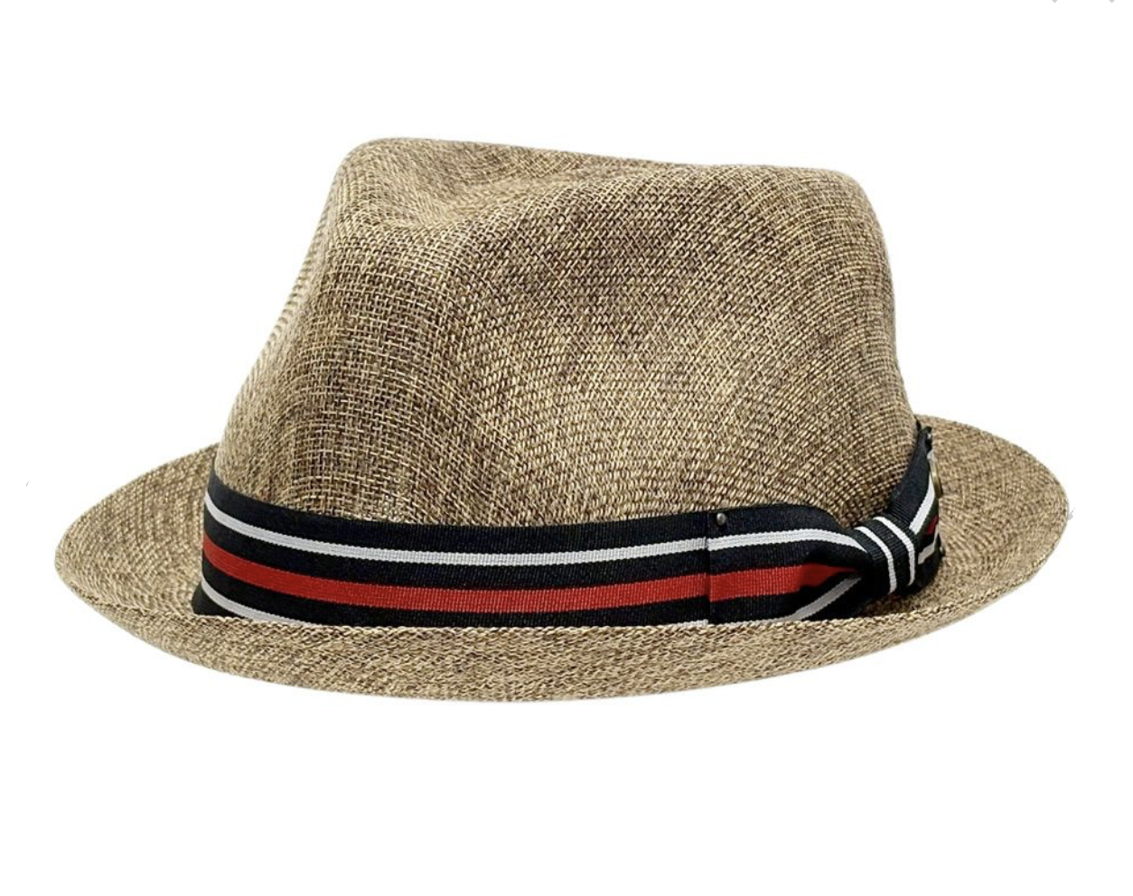 55% Linen 45% Cotton Fedora Men's Spring Summer Small Brim Light Weight with Fabric Band L2261