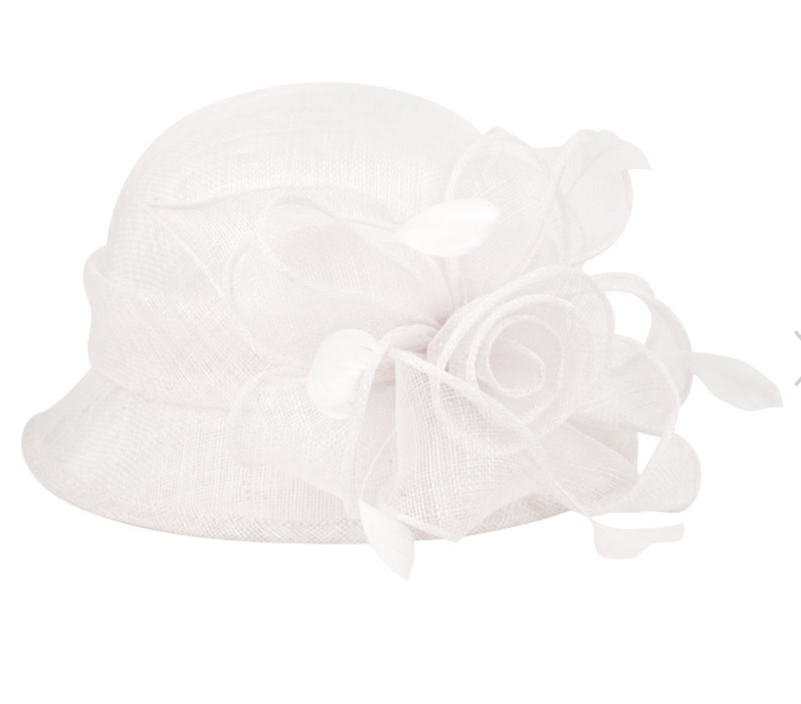 Women's Small Brim Sinamay Dress Hat with adjustable drawstring