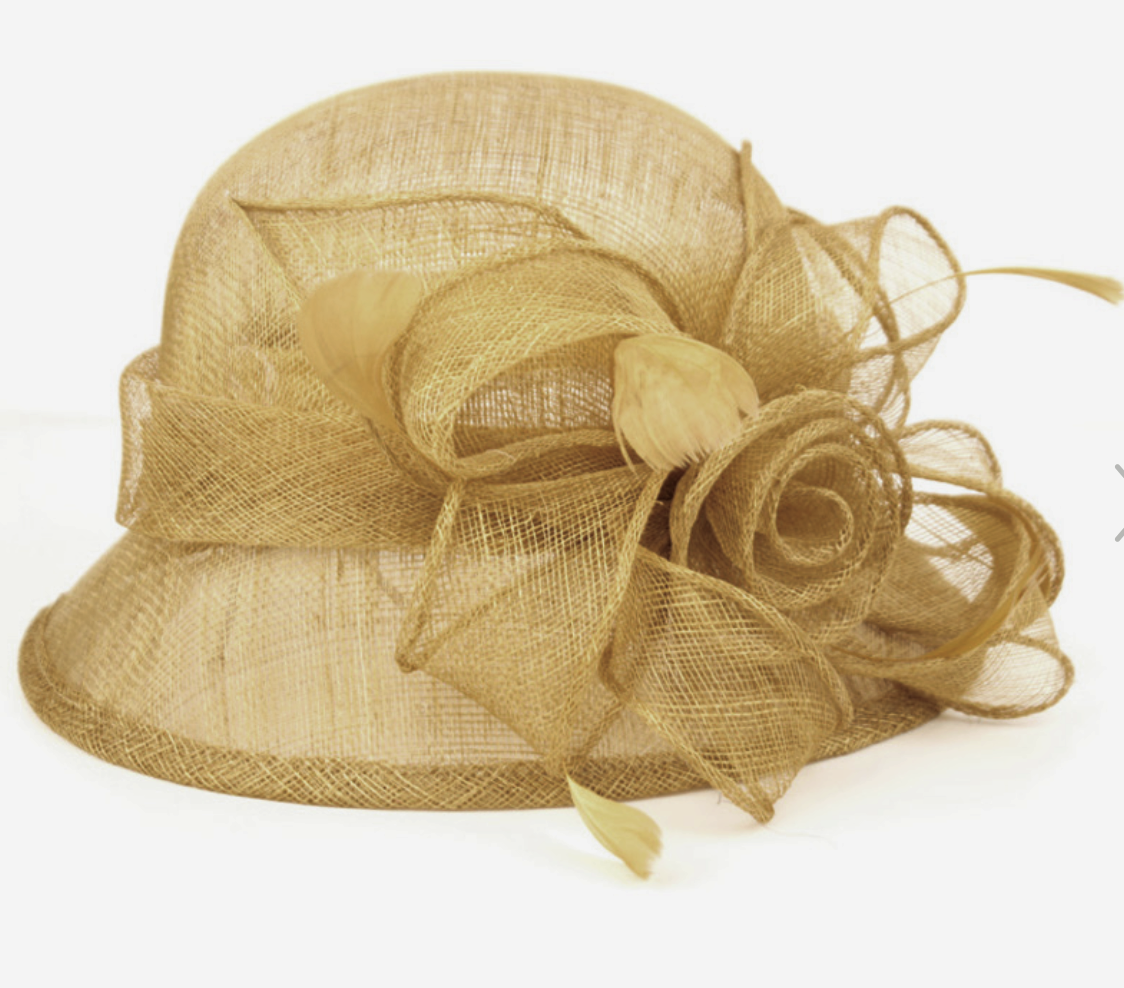 Women's Small Brim Sinamay Dress Hat with adjustable drawstring