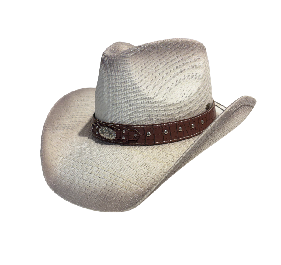 Unisex Cowboy UPF 50+ Sun Protection Black Beige with Elastic Sweatband L0024