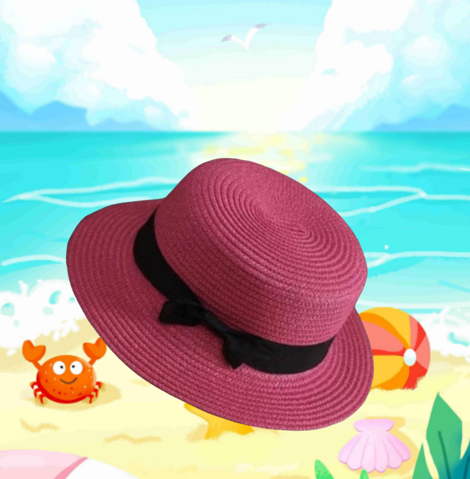 Small Brim Women's Round Flat Top Sun Hat For Spring Summer