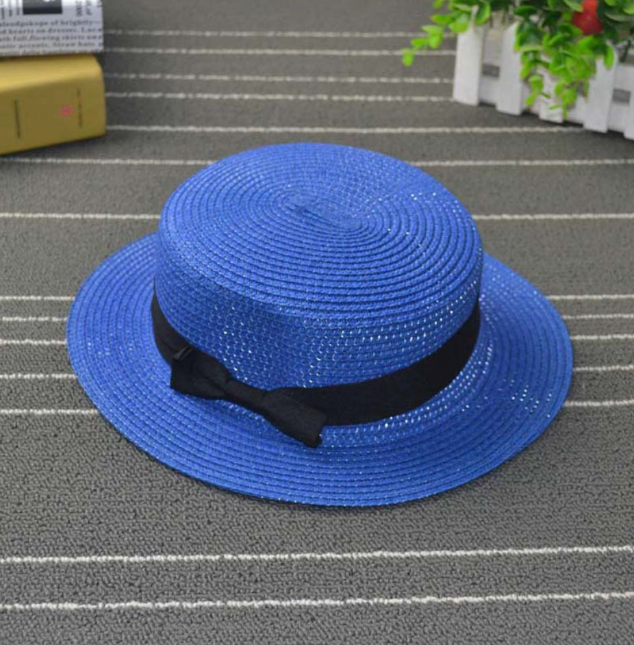 Small Brim Women's Round Flat Top Sun Hat For Spring Summer