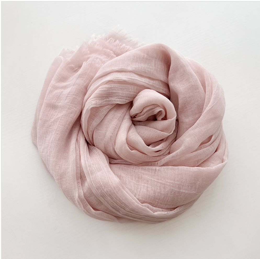 Women's Cotton Linen Feel Scarf Shawl Lightweight See Through Head Wrap For Summer Spring